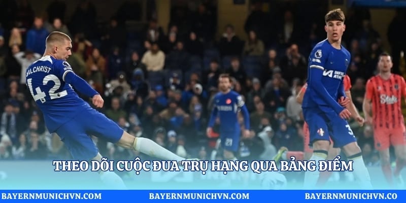 Theo dõi cuộc đua trụ hạng qua bảng điểm
